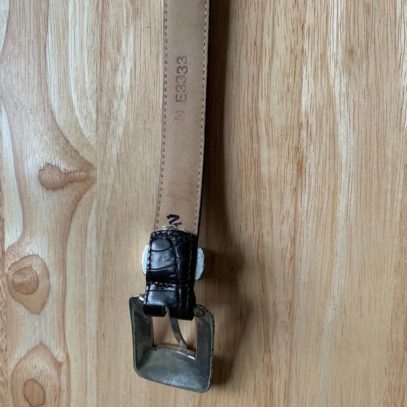 Vintage Black Leather Western Belt - Picture 6 of 7